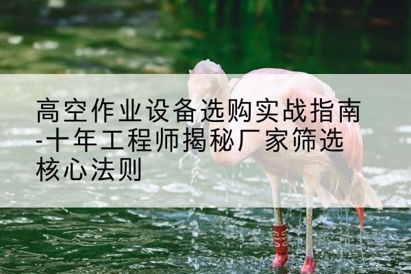 密山剪叉式升降机厂家-高空作业设备选购实战指南-十年工程师揭秘厂家筛选核心法则