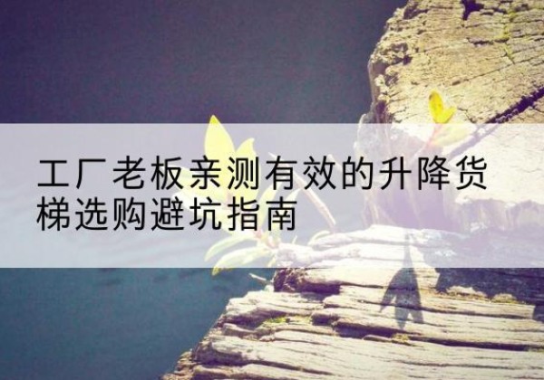 密山升降货梯怎么选-工厂老板亲测有效的升降货梯选购避坑指南
